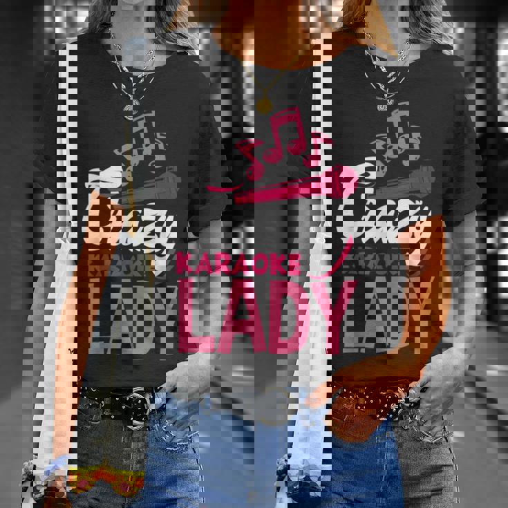 カラオケレディ おもしろ音楽好き カラオケシンガー Tシャツ 彼女への贈り物