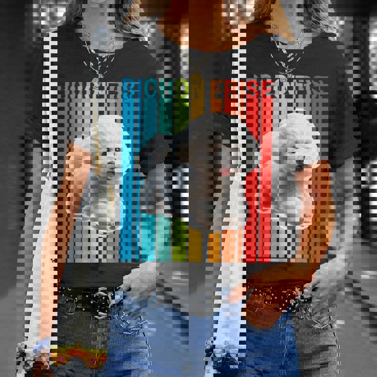 カラフルなビションフリーゼ Tシャツ 彼女への贈り物