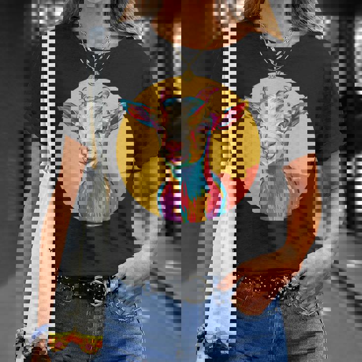 カラフルなヤギ Tシャツ 彼女への贈り物