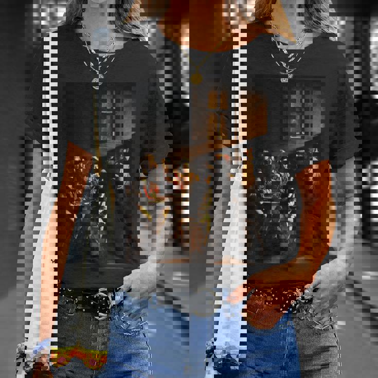 カラヴァッジョの聖マタイの召し Tシャツ 彼女への贈り物