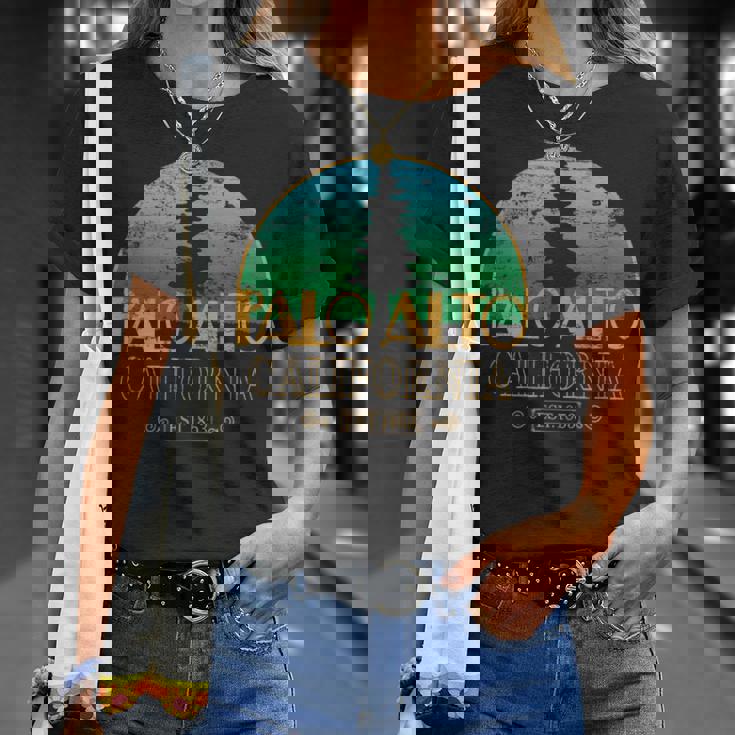 カリフォルニア州パロアルト-エルパロアルトツリー Tシャツ 彼女への贈り物