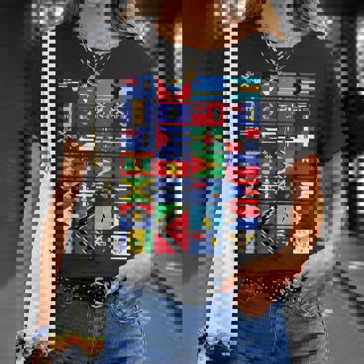 カリブ海国旗 ユニティプライド お土産 地理ギフト Tシャツ 彼女への贈り物