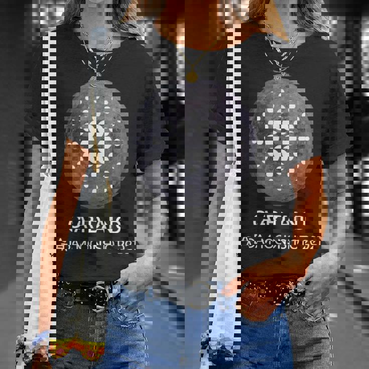 カルダノcardano暗号通貨 月へto The Moon 分散型金融 Defi ブロックチェーン Tシャツ 彼女への贈り物