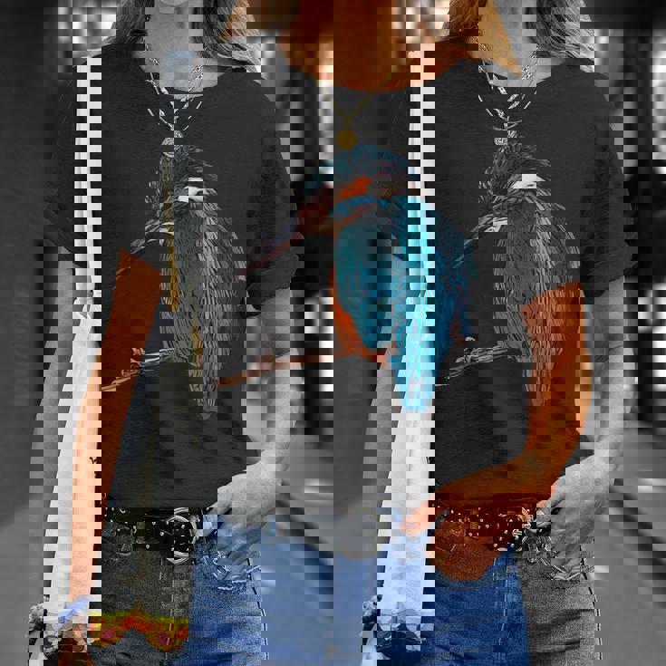 カワセミ 動物モチーフ 動物の顔 鳥モチーフ 動物モチーフ 鳥 カワセミ Tシャツ 彼女への贈り物