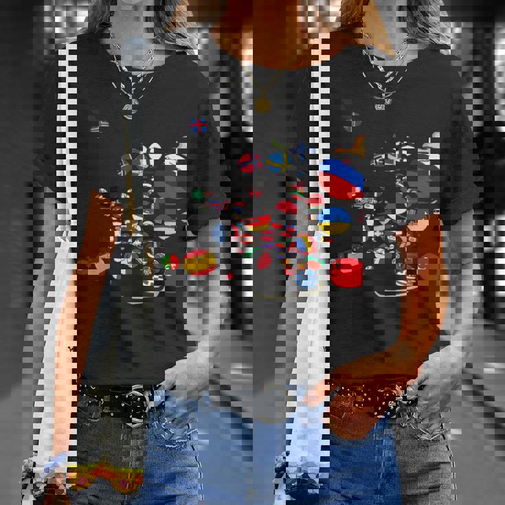 カントリーボール ヨーロッパ 面白い Tシャツ 彼女への贈り物