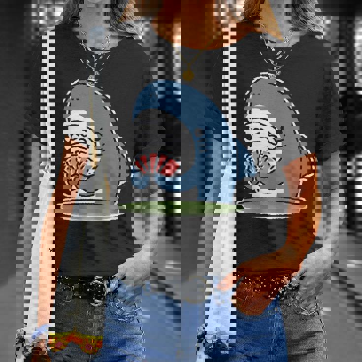 カード遊びをするサメ Tシャツ 彼女への贈り物