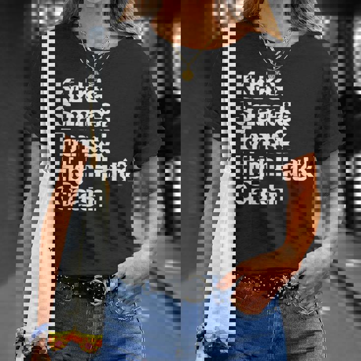 キック&スネア&トムズ&ハイハット&クラッシュドラムセットテキスト Tシャツ 彼女への贈り物