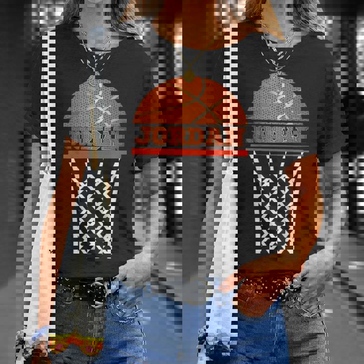 キッズ バスケットボールtシャツ ジョーダン カスタムネームギフト 男の子、若者向け Tシャツ 彼女への贈り物