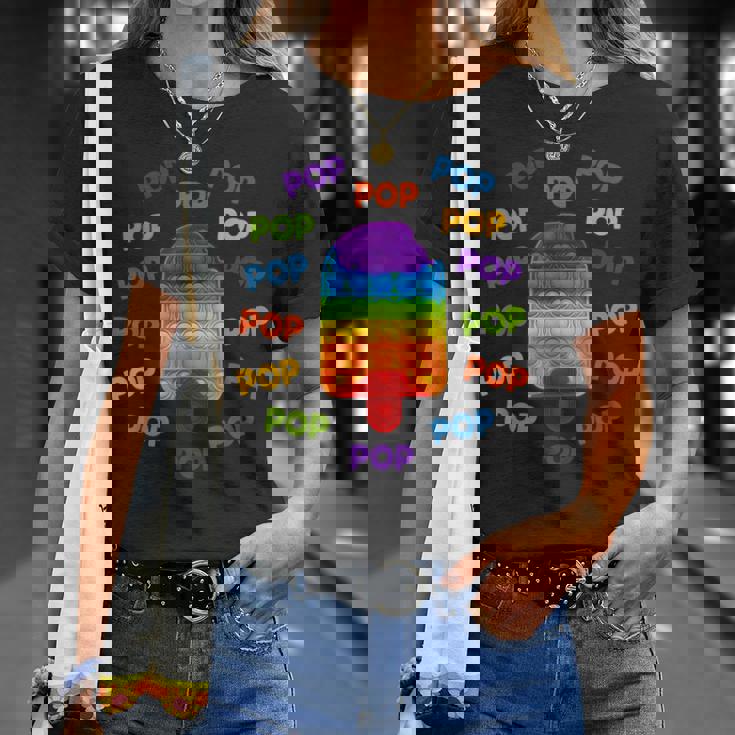 キッズポッププッシュ&ポップポップポップポップadhdストレス解消おもちゃ Tシャツ 彼女への贈り物