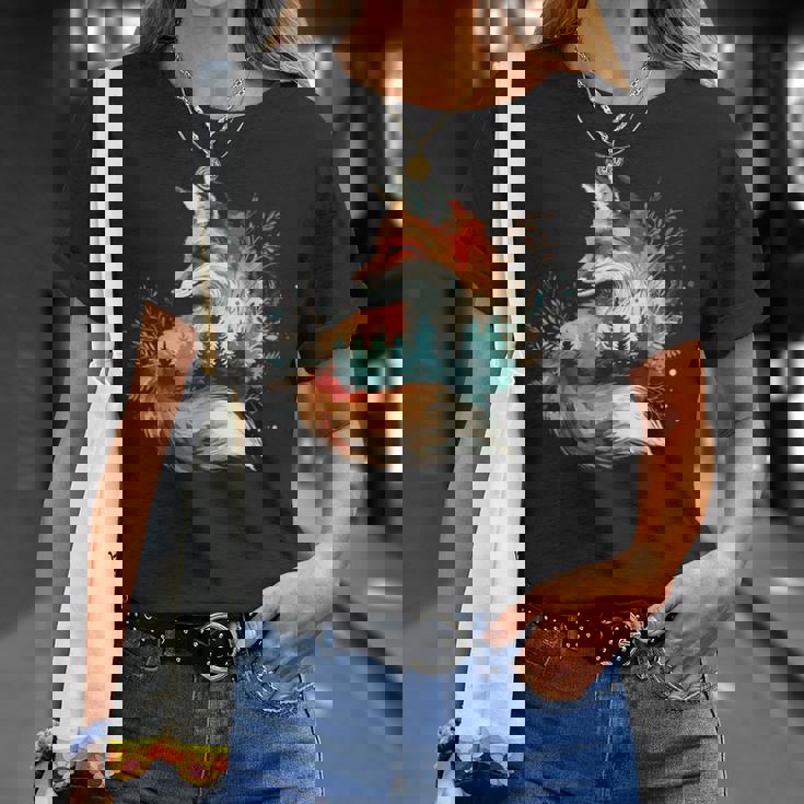 キツネアート Tシャツ 彼女への贈り物