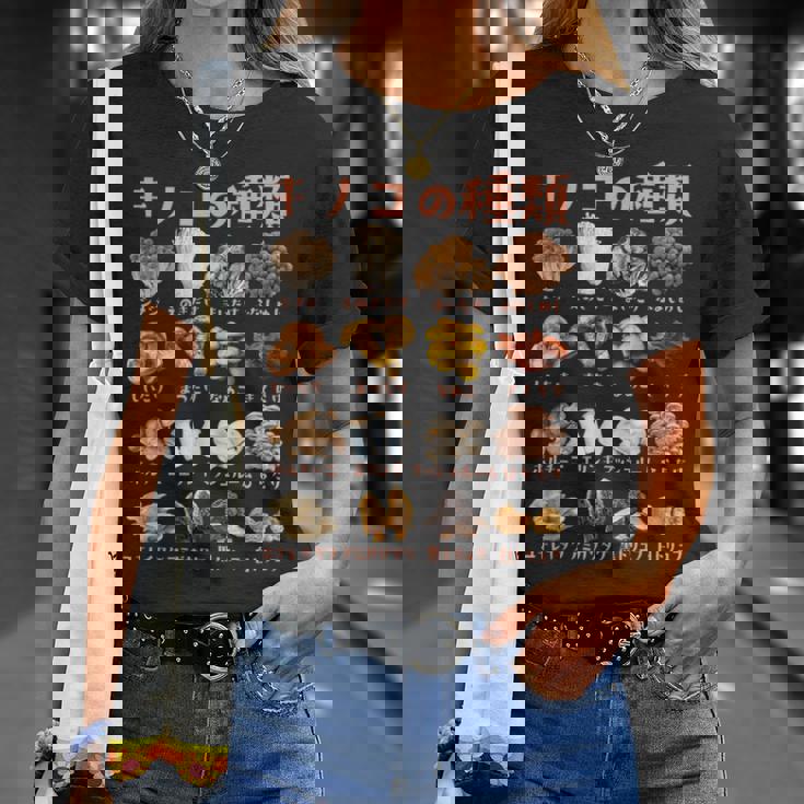 キノコ 種類 面白いtシャツ おもしろ 食べ物 文字入り メンズ 面白い 服 ネタ グッズ 文字tシャツ Tシャツ 彼女への贈り物