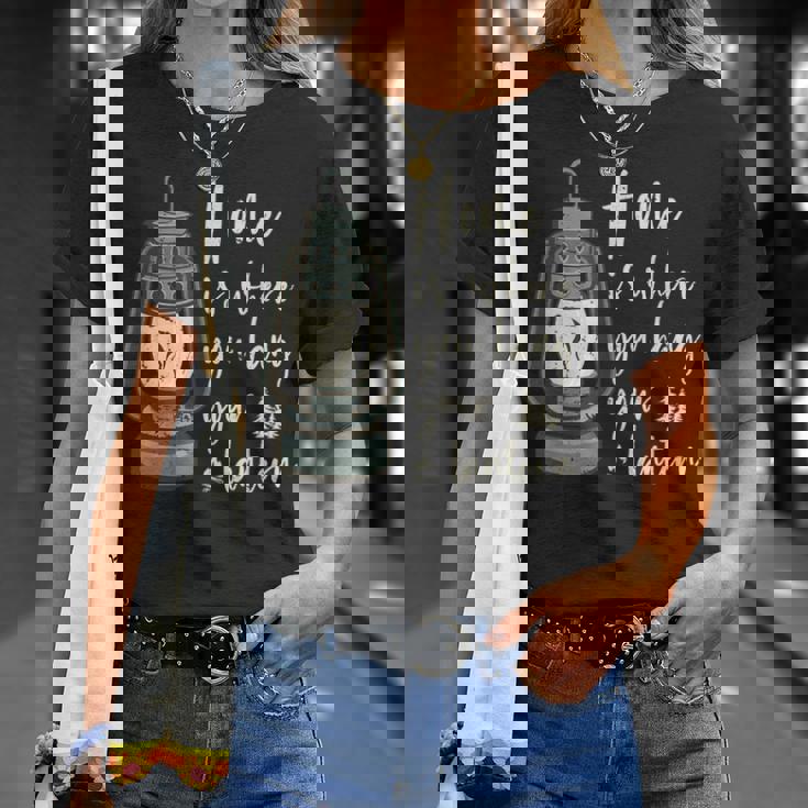 キャンプランタン 面白いキャンプ アウトドア用 ビンテージ Tシャツ 彼女への贈り物