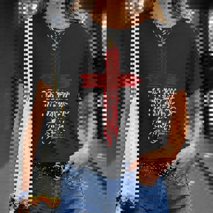 キリスト教の引用句 信仰 エレミヤ 2911 Tシャツ 彼女への贈り物