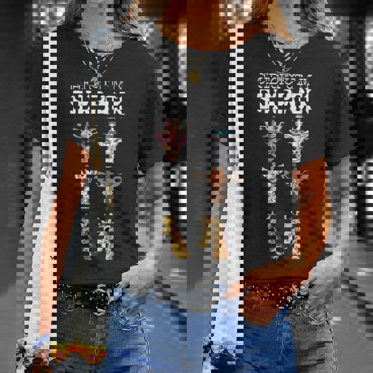 キリン オーナメント キリン グッズ アニマル プリント キリン 6 パック Tシャツ 彼女への贈り物