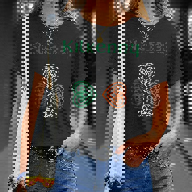 キルケニー州 シャムロック アイルランド国旗 クレイックと天井 Tシャツ 彼女への贈り物