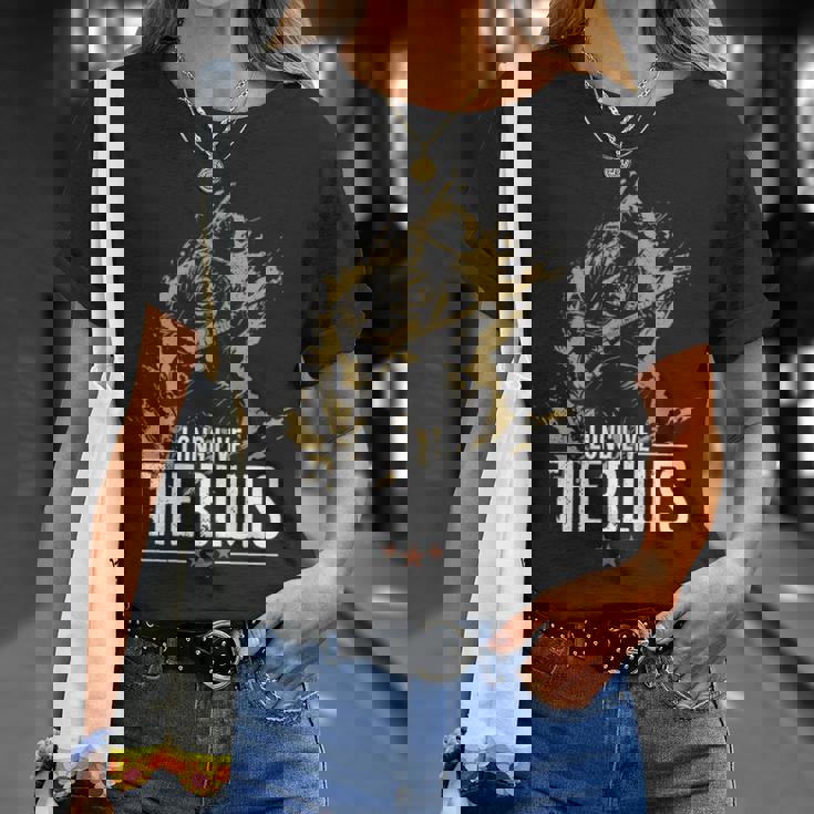 ギタリストのためのブルース・ミュージック・ギター ヴィンテージ 長袖tシャツ Tシャツ 彼女への贈り物