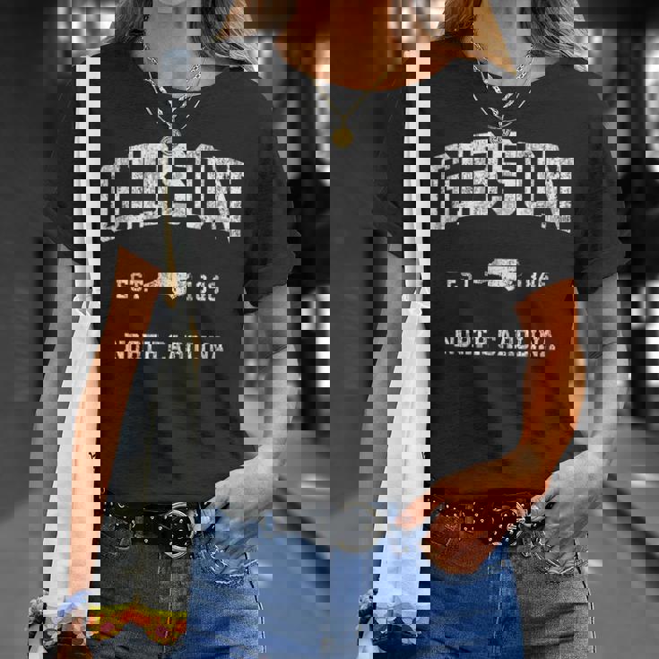 ギブソン ノースカロライナ Nc ビンテージ アスレチック スポーツデザイン Tシャツ 彼女への贈り物