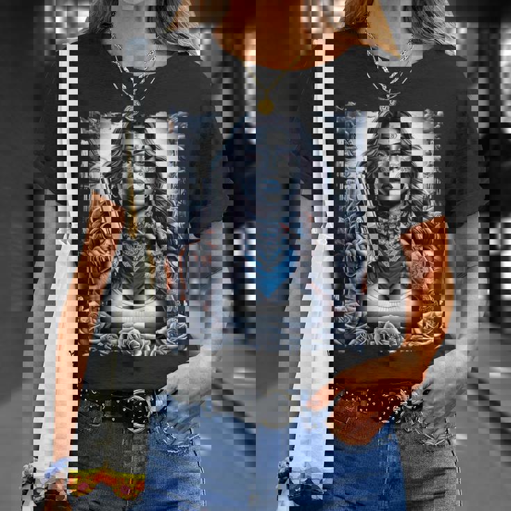 ギャングガール ヒップホップ チカーノデザイン Tシャツ 彼女への贈り物