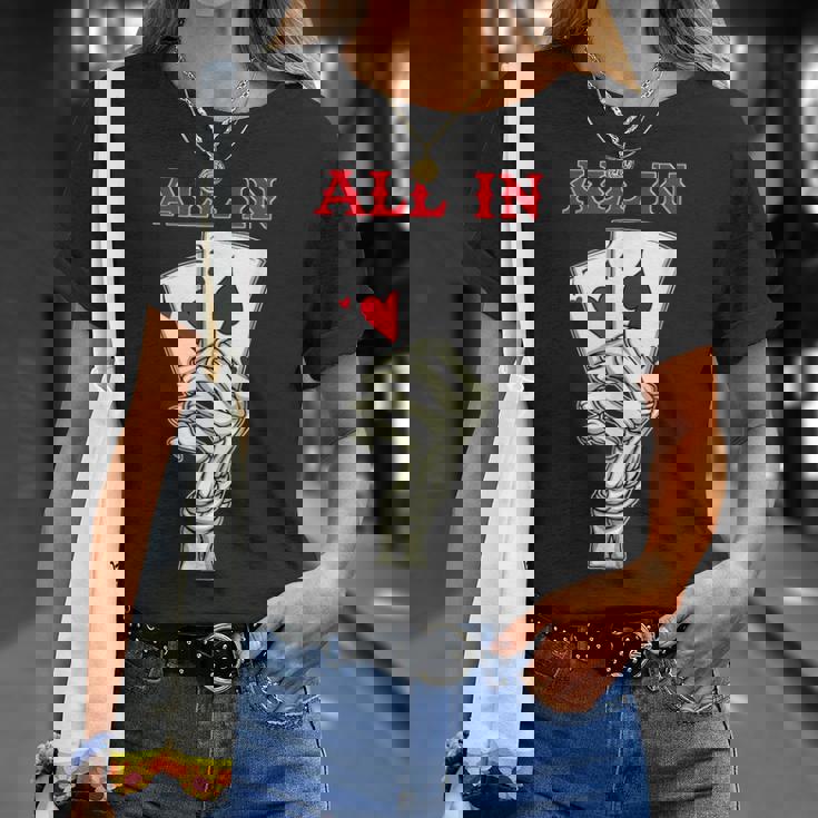 ギャンブル ポーカー プレーヤー スケルトン ハンド ポーカー カード 7 2 ポーカー Tシャツ 彼女への贈り物