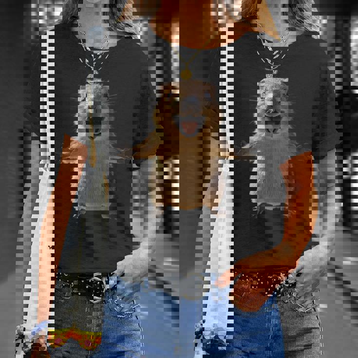 クオッカ・ビー・クオッカ クオッカとハッピー・スマイル Tシャツ 彼女への贈り物