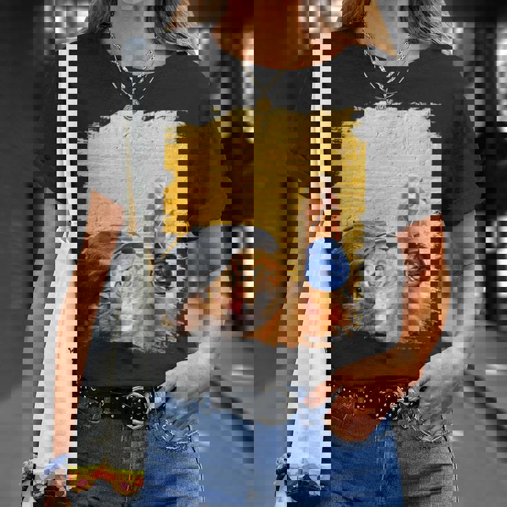 クラシックブルーヨーヨーの猫 Tシャツ 彼女への贈り物