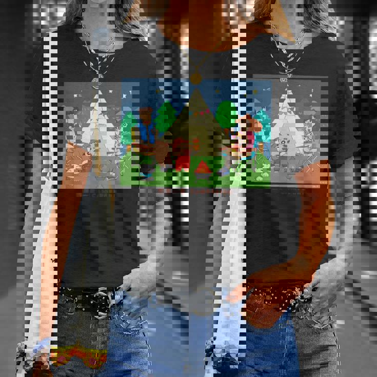 クレヨンしんちゃん 野原一家キャンプファイヤー 集合 Tシャツ 彼女への贈り物