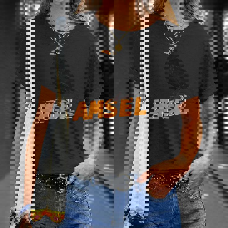 クロウタドリ 鳥 動物 図 バードウォッチング 贈り物 鳥類学者 生物学者 自然科学 Tシャツ 彼女への贈り物