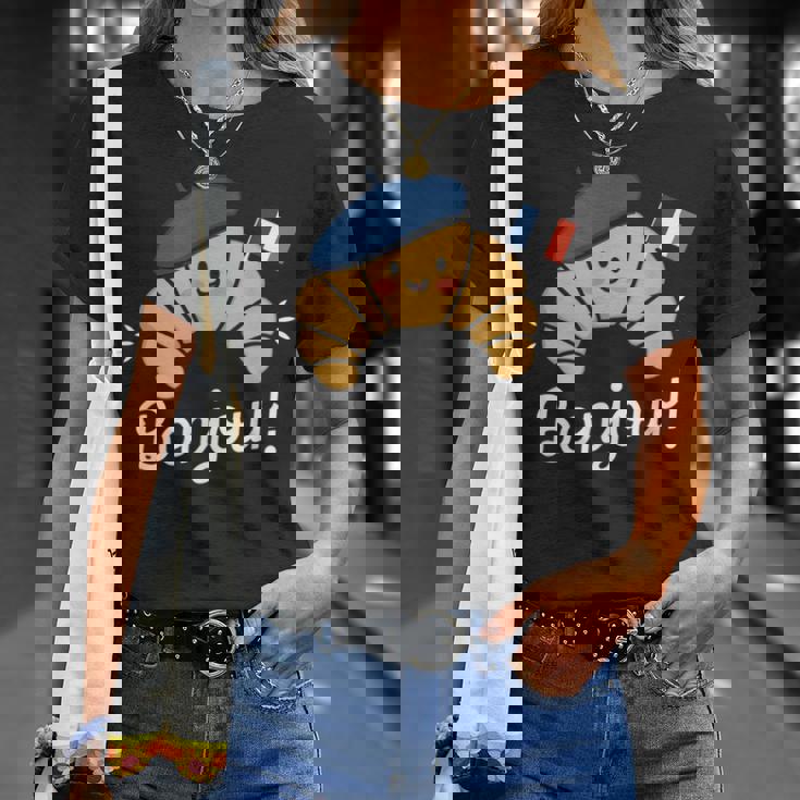 クロワッサン フランス語格言 フランス ベーキング 朝食 面白い Tシャツ 彼女への贈り物