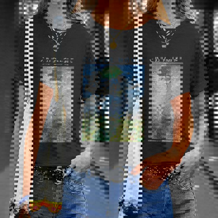 クロード モネ 面白いtシャツ アート 日傘 印象派 絵画 メンズ レディース 面白い 服 美術 油彩画 Tシャツ 彼女への贈り物