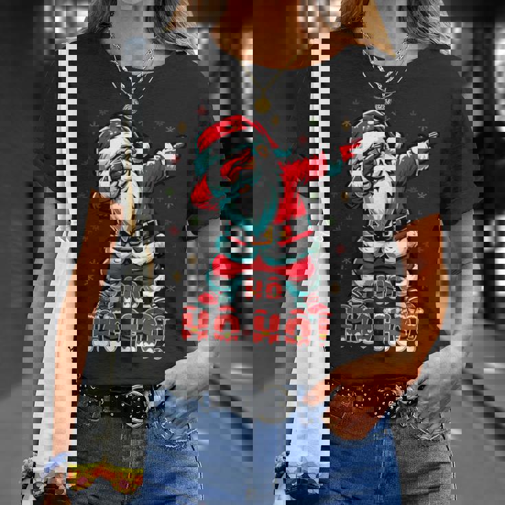 クールなサンタクロースダブダンシング クリスマス 面白いクリスマスダビング Tシャツ 彼女への贈り物