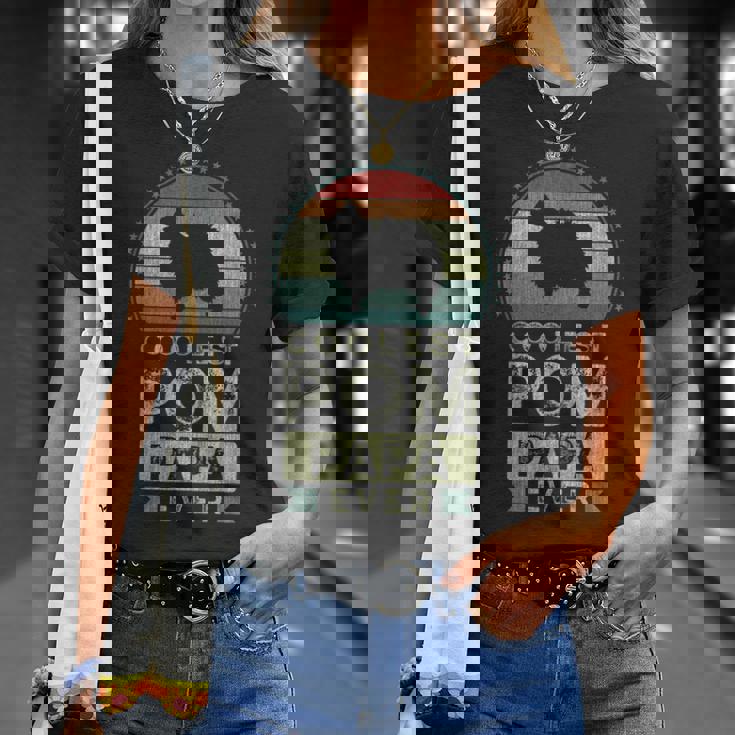 クールなポメラニアン・パパ、父の日 Tシャツ 彼女への贈り物