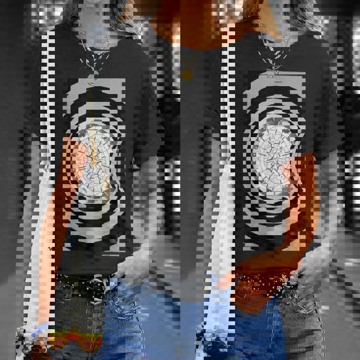 グッゲンハイム美術館 建築愛好家 ブラック&ホワイトデザイン Tシャツ 彼女への贈り物