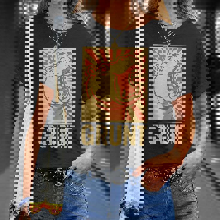 グラントカバアート – 面白い大胆な動物のカバ Tシャツ 彼女への贈り物