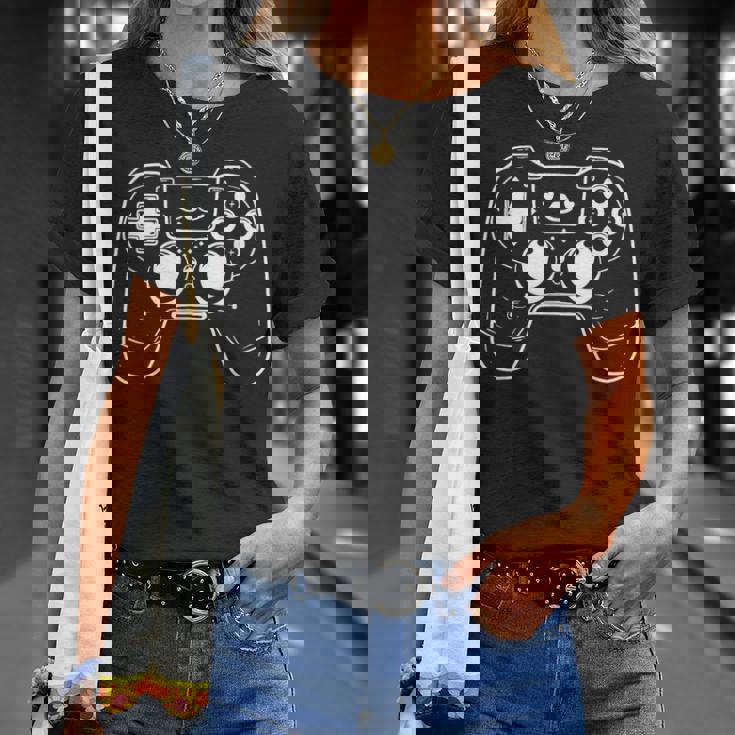 ゲームコントローラー 一本の線 Esports Tシャツ 彼女への贈り物
