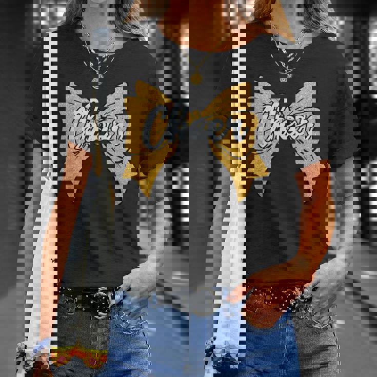 コケット チアボウ イエロー スポーツ チアリーダー チアリーダー Tシャツ 彼女への贈り物