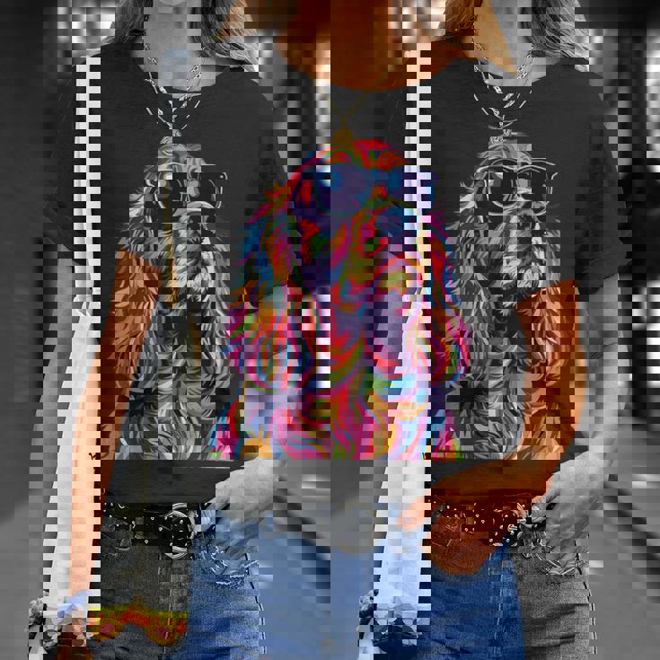 コッカースパニエルラバーズ ポップアート 面白い イングリッシュコッカースパニエル Tシャツ 彼女への贈り物