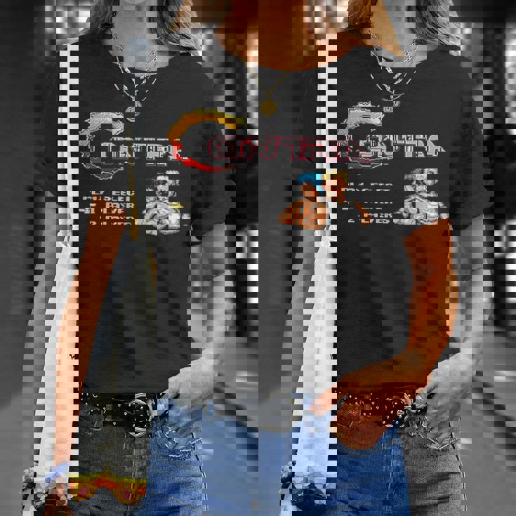 コントラ タイトル スクリーン レトロ ゲーマー ピクセル ウォリアー クラシック ゲーム Tシャツ 彼女への贈り物