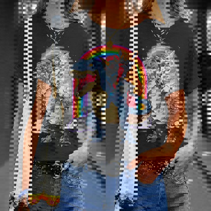 コーギー ユニコーン 恐竜 レックス キッズ ガールズ レインボー ギフト Tシャツ 彼女への贈り物