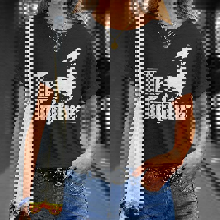 コーギー犬のお父さん犬のお父さん面白い犬愛好家 Tシャツ 彼女への贈り物