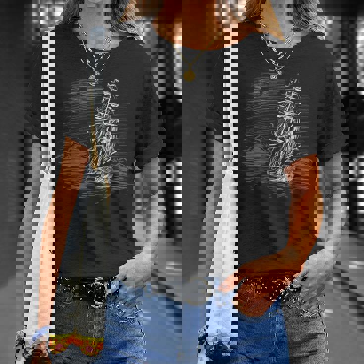 コース上の帆船 Tシャツ 彼女への贈り物