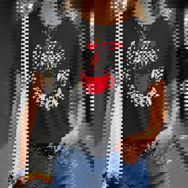 コーヒーは私のセラピー、面白いカフェイン愛好家 Tシャツ 彼女への贈り物