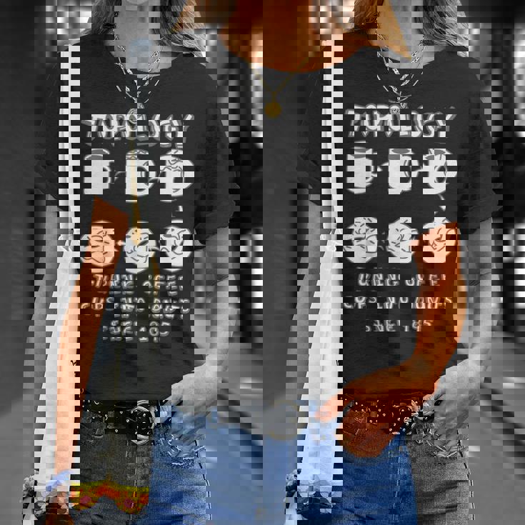 コーヒーカップをドーナツに変える面白いトポロジー 数学の先生 Tシャツ 彼女への贈り物