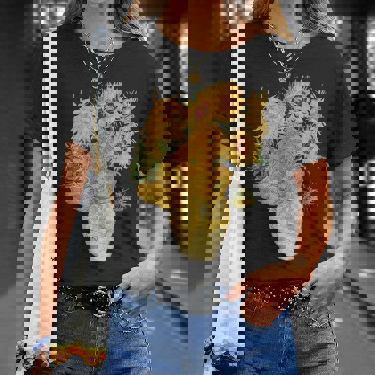 ゴッホ ひまわり 美的アート 鍬 絵画 グラフィック Tシャツ 彼女への贈り物