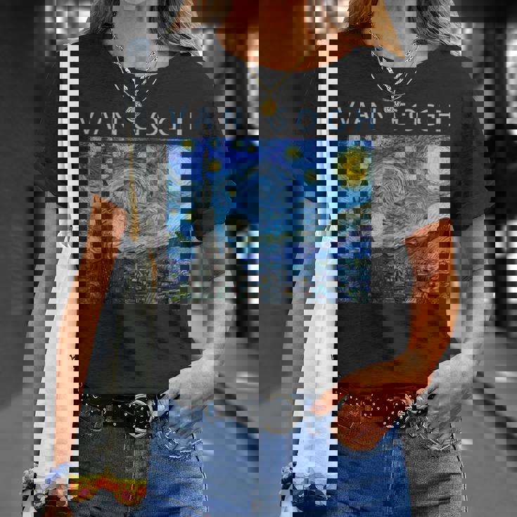 ゴッホ 面白いtシャツ おもしろ アート 星月夜 印象派 絵画 メンズ レディース 面白い 服 美術 ネタ Tシャツ 彼女への贈り物