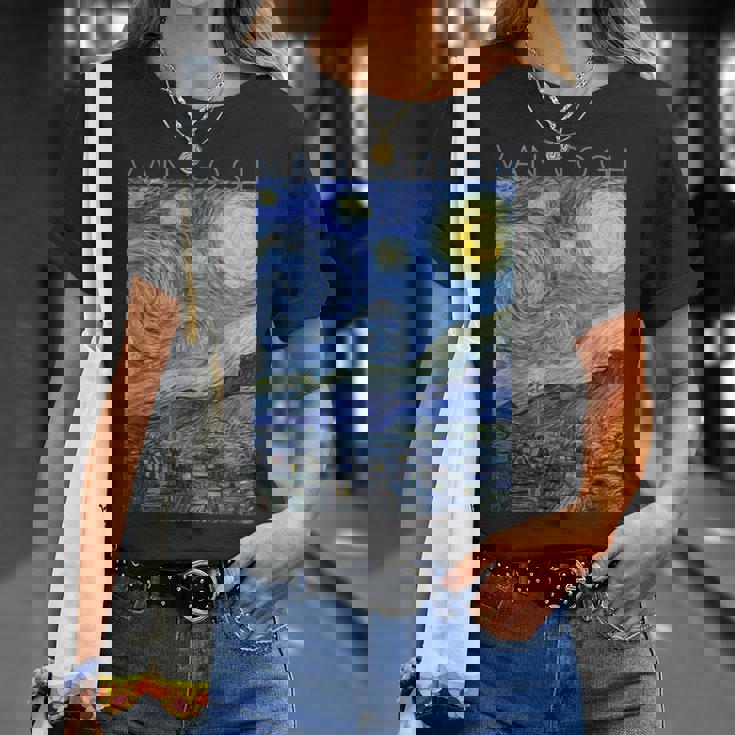 ゴッホ星月夜 Tシャツ 彼女への贈り物