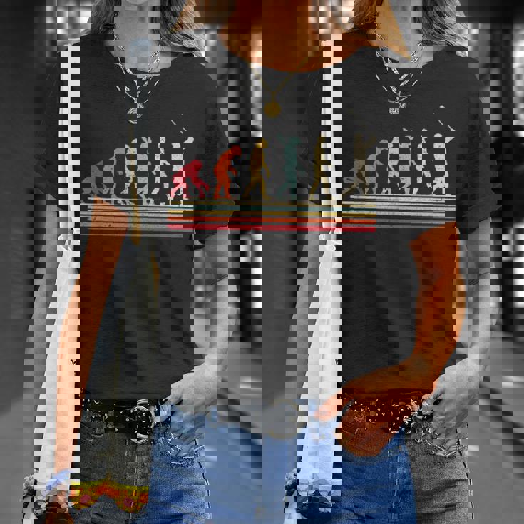 ゴルファー&ゴルファーへのレトロなゴルフエボリューションギフト Tシャツ 彼女への贈り物