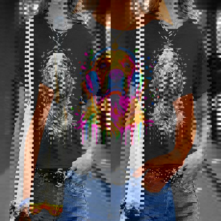 ゴールデンレトリバー 恋人 ポップアートカラー ファニー ゴールデンレトリバー Tシャツ 彼女への贈り物