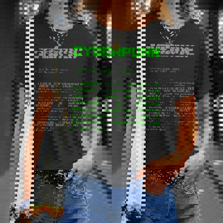 サイバーパンクの単語定義 Tシャツ 彼女への贈り物
