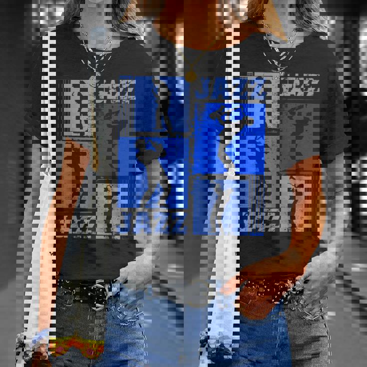 サクソフォーン奏者ジャズミュージシャンブルーミュージック Tシャツ 彼女への贈り物