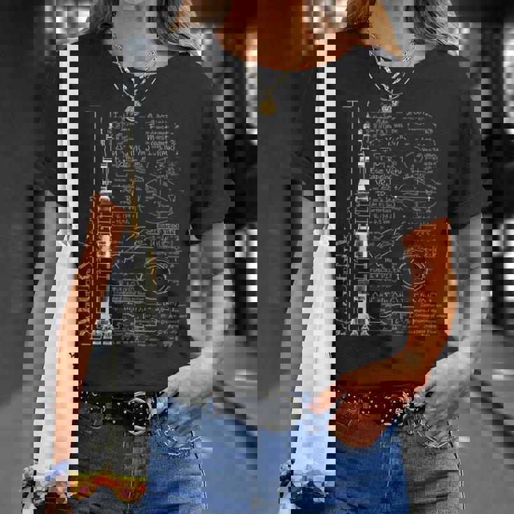 サターンvサターン5ロケット科学方程式 Tシャツ 彼女への贈り物